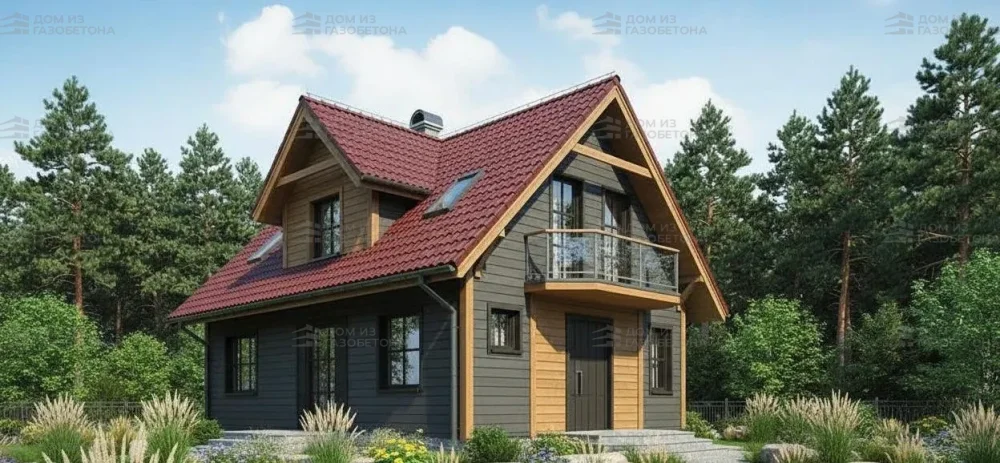 Проект Двухэтажный дом 14 на 9, 110 м2