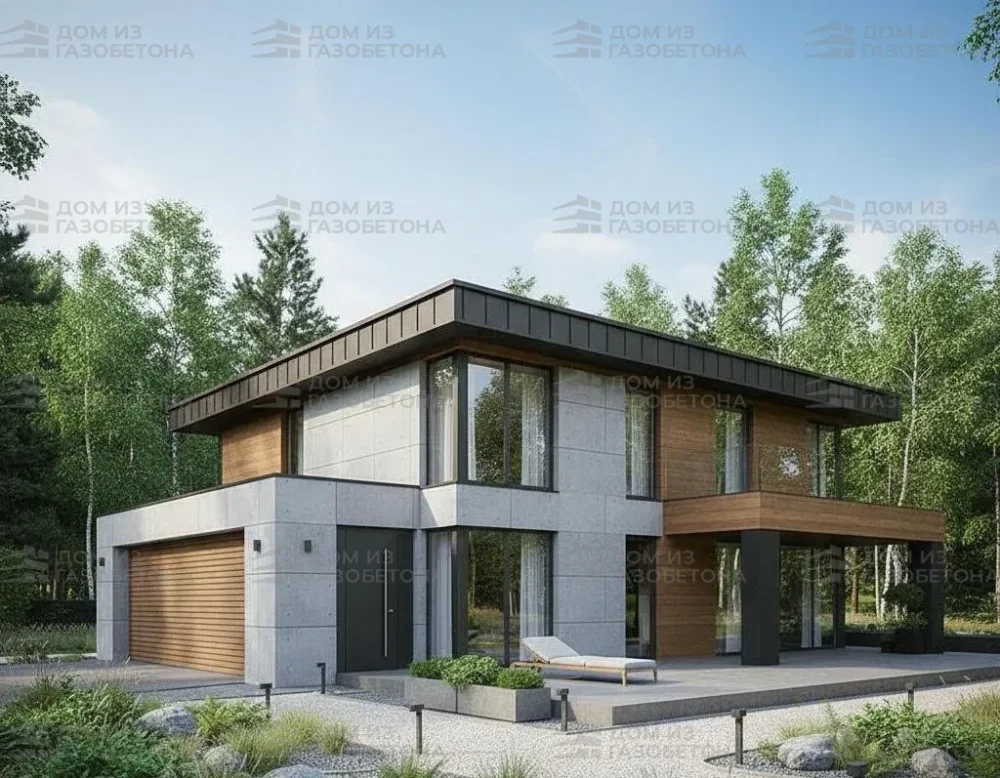 Проект Двухэтажный дом 26 на 22, 293 м2