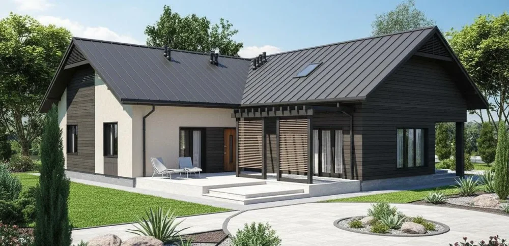 Проект Одноэтажный дом 17 на 18, 183 м2