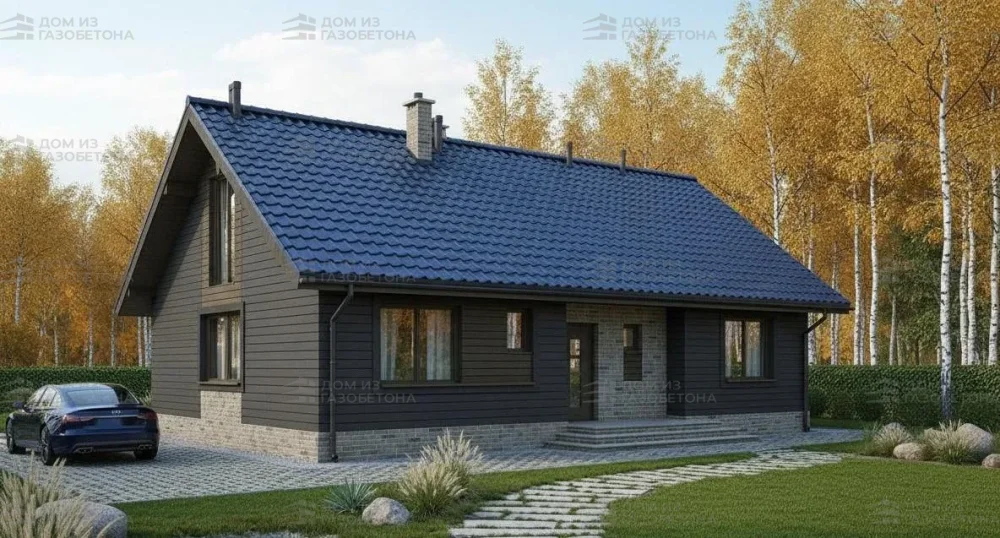 Проект Одноэтажный дом 13 на 11, 108 м2