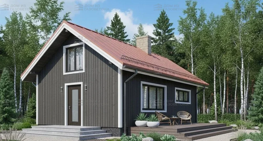 Проект Одноэтажный дом 10 на 10, 71 м2