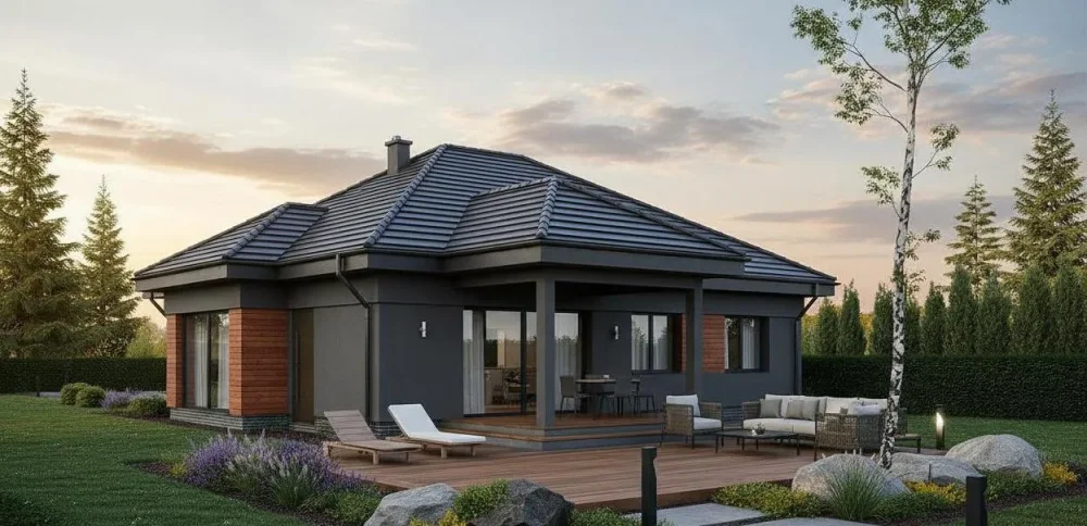 Проект Одноэтажный дом 15 на 19, 162 м2