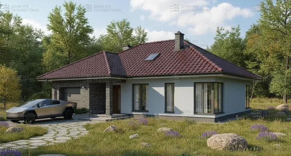 Проект Одноэтажный дом 13 на 16, 136 м2