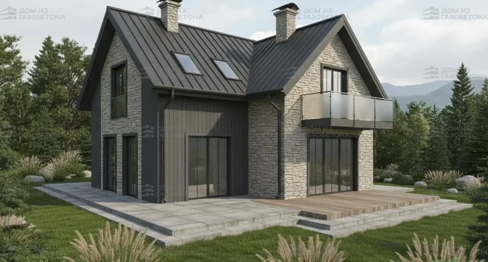 Проект Двухэтажный дом 15 на 14, 206 м2