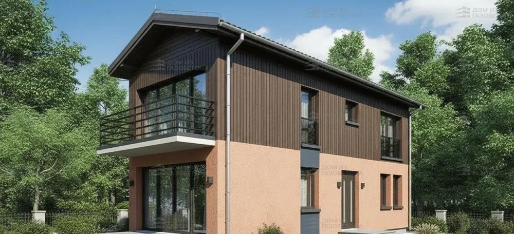 Проект Двухэтажный дом 5 на 15, 90 м2