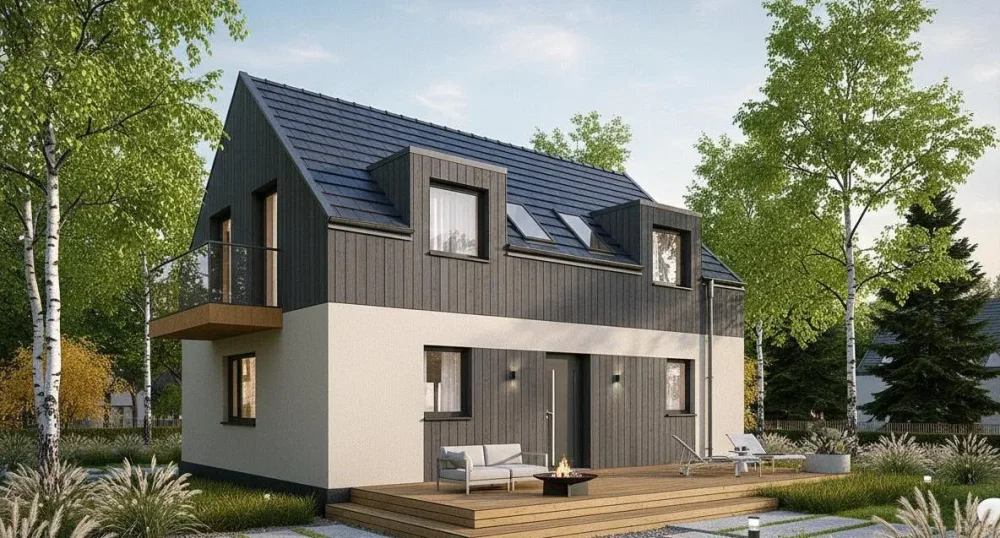 Проект Двухэтажный дом 11 на 8, 109 м2