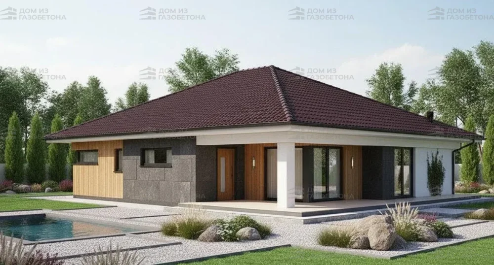 Проект Одноэтажный дом 20 на 14, 189 м2