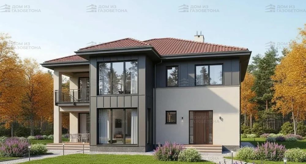 Проект Двухэтажный дом 14 на 15, 222 м2