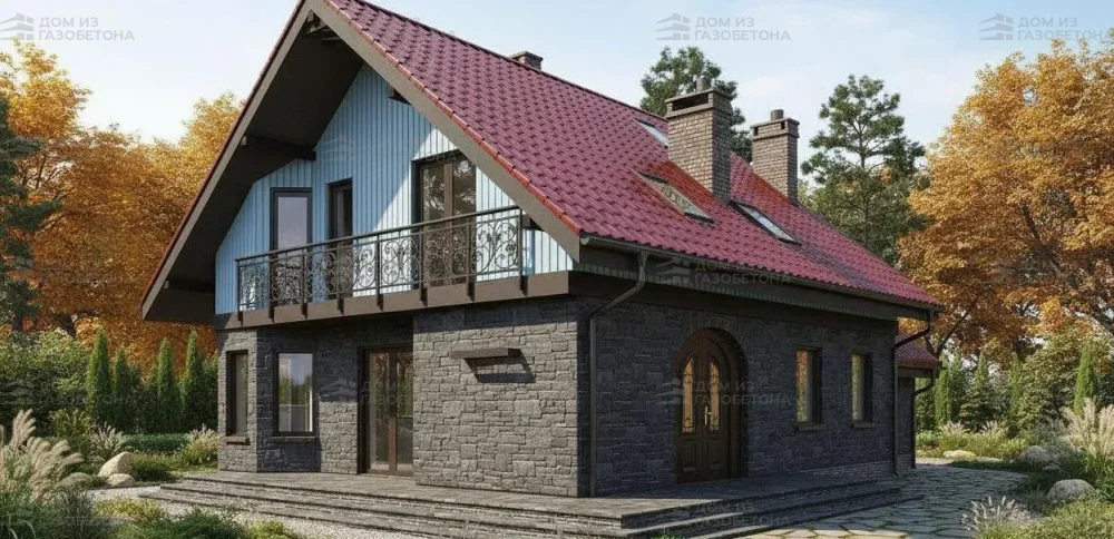 Проект Двухэтажный дом 14 на 10, 258 м2