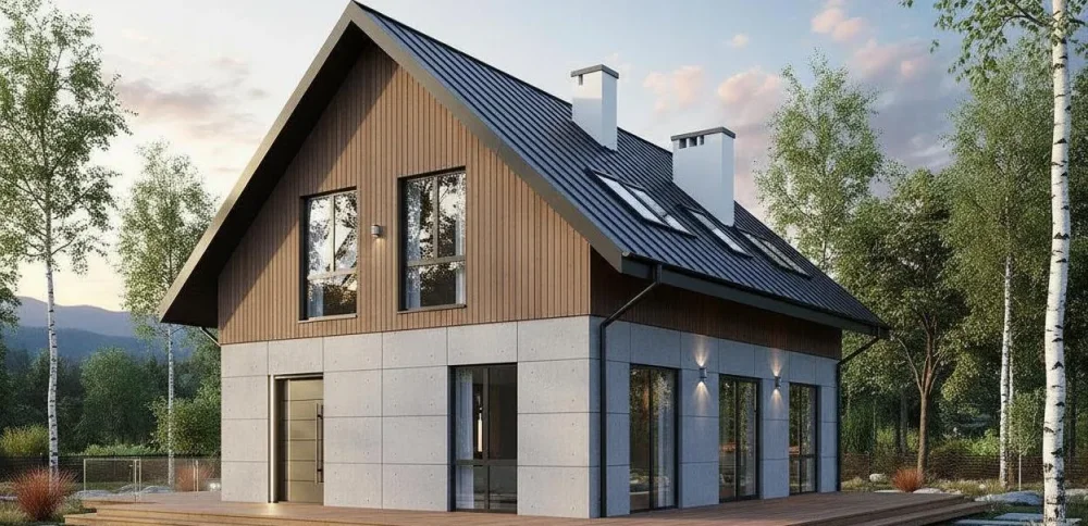 Проект Двухэтажный дом 10 на 10, 141 м2