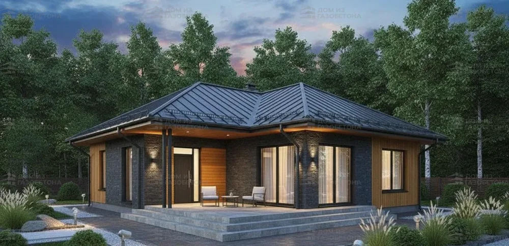 Проект Одноэтажный дом 12 на 17, 123 м2