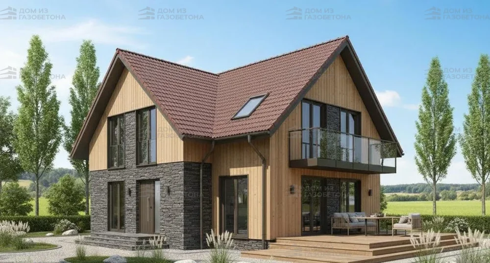 Проект Двухэтажный дом 11 на 14, 157 м2