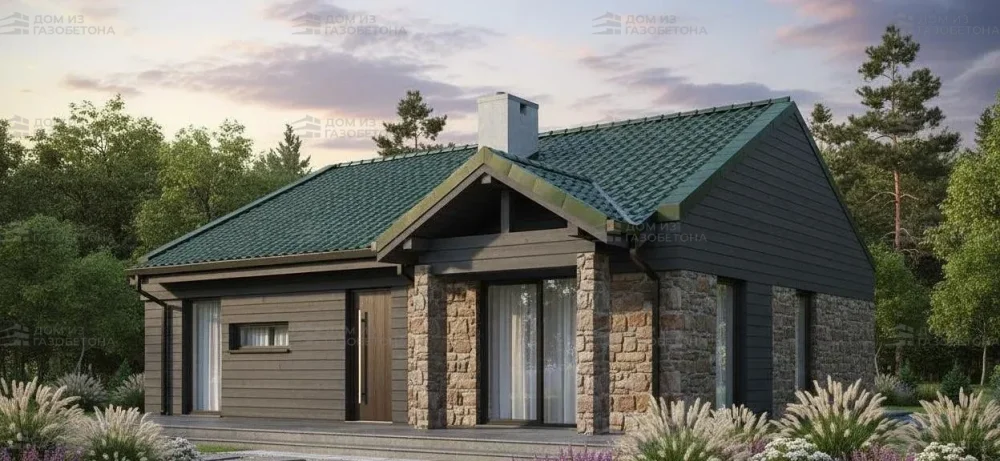 Проект Одноэтажный дом 12 на 11, 110 м2